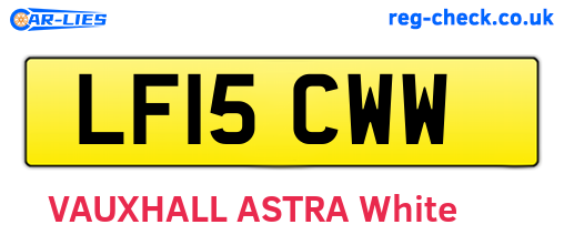 LF15CWW are the vehicle registration plates.