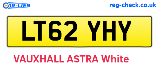 LT62YHY are the vehicle registration plates.