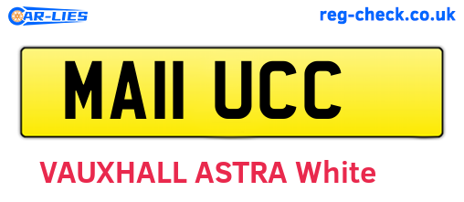 MA11UCC are the vehicle registration plates.