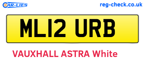 ML12URB are the vehicle registration plates.