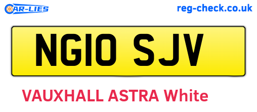 NG10SJV are the vehicle registration plates.