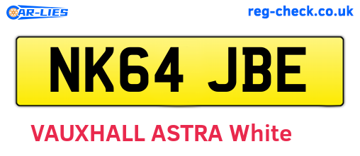 NK64JBE are the vehicle registration plates.