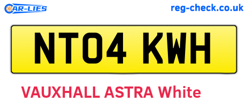 NT04KWH are the vehicle registration plates.