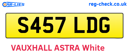 S457LDG are the vehicle registration plates.