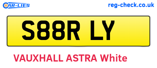S88RLY are the vehicle registration plates.