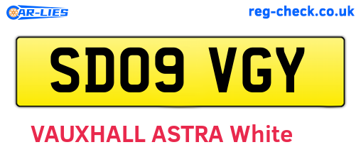 SD09VGY are the vehicle registration plates.