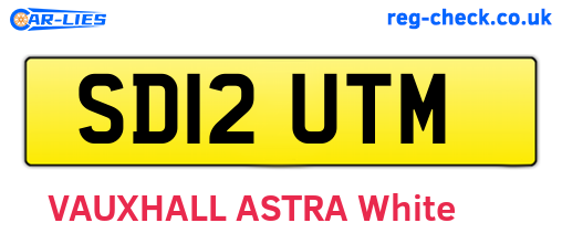 SD12UTM are the vehicle registration plates.