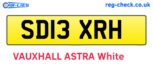 SD13XRH are the vehicle registration plates.