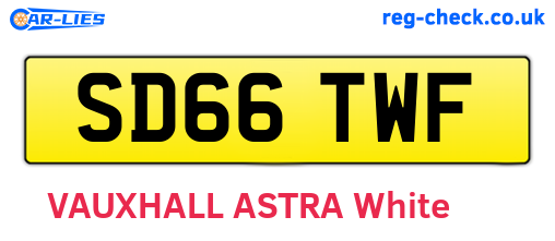 SD66TWF are the vehicle registration plates.