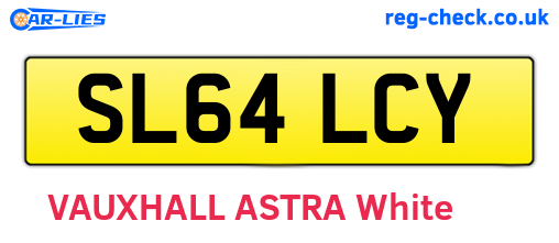 SL64LCY are the vehicle registration plates.