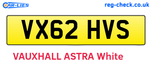 VX62HVS are the vehicle registration plates.