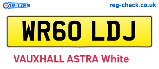 WR60LDJ are the vehicle registration plates.