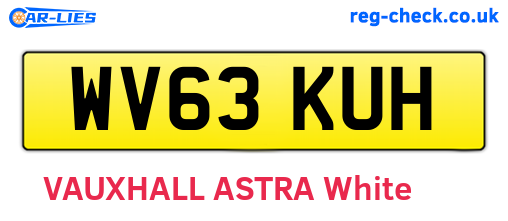 WV63KUH are the vehicle registration plates.