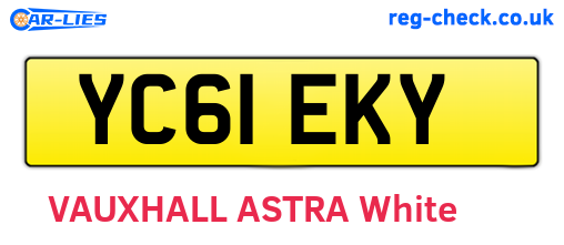 YC61EKY are the vehicle registration plates.