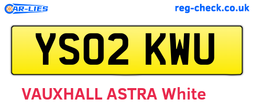 YS02KWU are the vehicle registration plates.