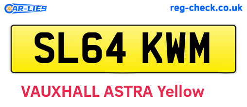 SL64KWM are the vehicle registration plates.