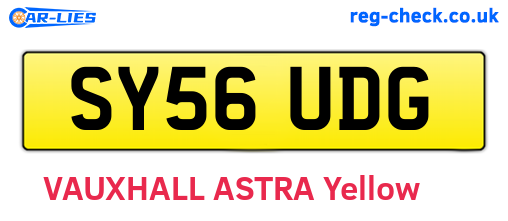 SY56UDG are the vehicle registration plates.