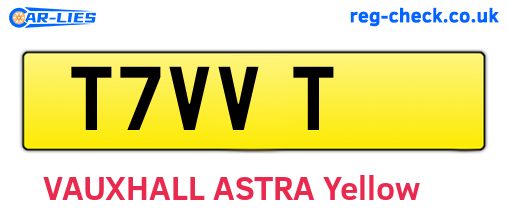 T7VVT are the vehicle registration plates.