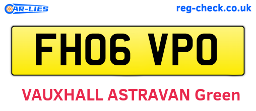 FH06VPO are the vehicle registration plates.