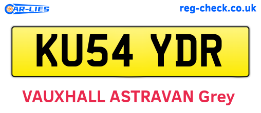 KU54YDR are the vehicle registration plates.