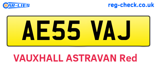 AE55VAJ are the vehicle registration plates.
