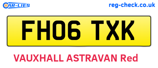 FH06TXK are the vehicle registration plates.
