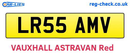 LR55AMV are the vehicle registration plates.