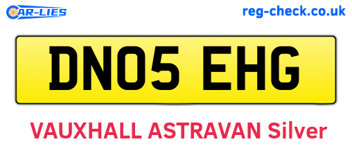 DN05EHG are the vehicle registration plates.