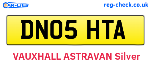 DN05HTA are the vehicle registration plates.