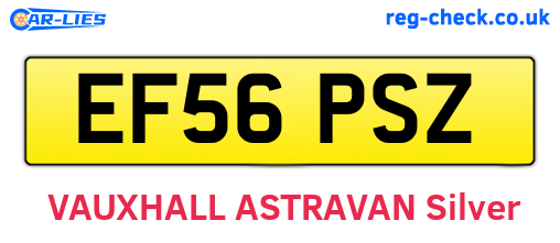 EF56PSZ are the vehicle registration plates.