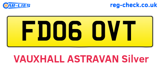 FD06OVT are the vehicle registration plates.