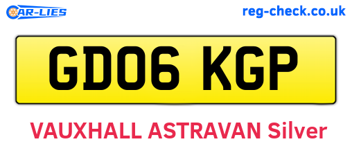 GD06KGP are the vehicle registration plates.