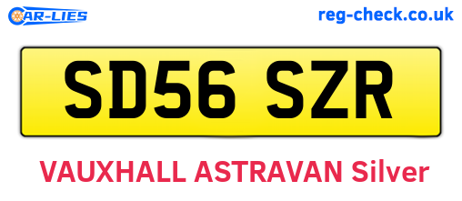 SD56SZR are the vehicle registration plates.