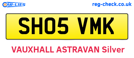 SH05VMK are the vehicle registration plates.