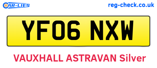 YF06NXW are the vehicle registration plates.