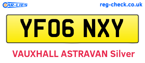 YF06NXY are the vehicle registration plates.