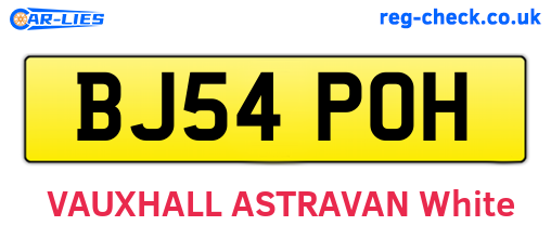 BJ54POH are the vehicle registration plates.