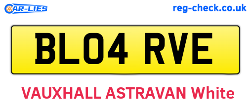 BL04RVE are the vehicle registration plates.