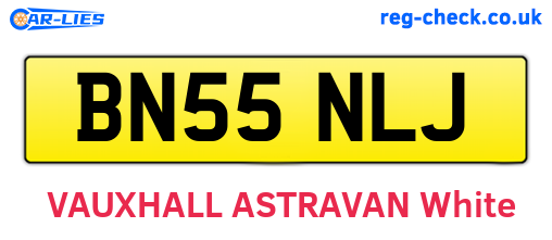 BN55NLJ are the vehicle registration plates.