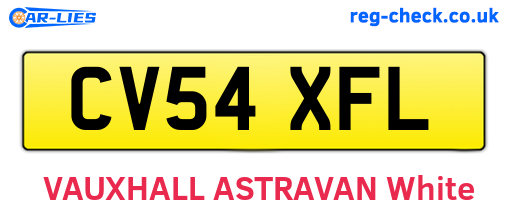 CV54XFL are the vehicle registration plates.