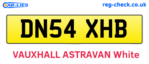DN54XHB are the vehicle registration plates.