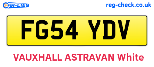 FG54YDV are the vehicle registration plates.