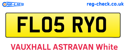FL05RYO are the vehicle registration plates.