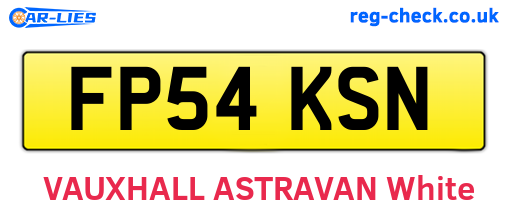 FP54KSN are the vehicle registration plates.