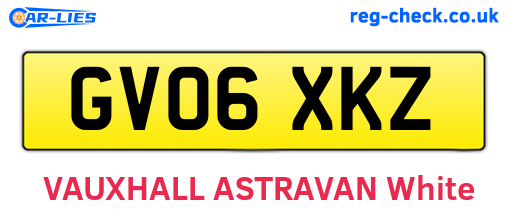 GV06XKZ are the vehicle registration plates.
