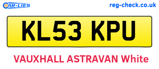 KL53KPU are the vehicle registration plates.