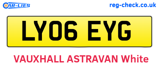 LY06EYG are the vehicle registration plates.