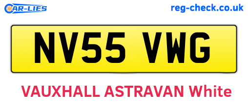 NV55VWG are the vehicle registration plates.