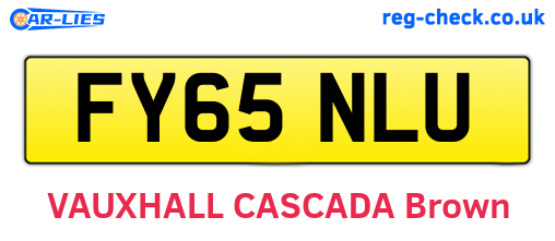FY65NLU are the vehicle registration plates.