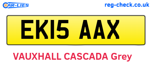 EK15AAX are the vehicle registration plates.